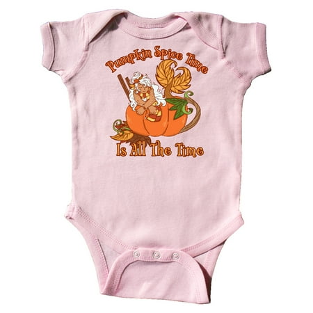 

Inktastic Pumpkin Spice Time is All the Time with Mermaid in Pumpkin Gift Baby Boy or Baby Girl Bodysuit
