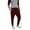 Burgundy, variant on Men's Basic Slim Fit Fleece Jogger Pants