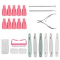 thumbnail image 4 of Nail Art Remover Remove Fingernail Cover 13Pcs Nail Remover Tools Set Polishing Strip Wipe Paper Dead Skin Scissors Household Kit, 4 of 8