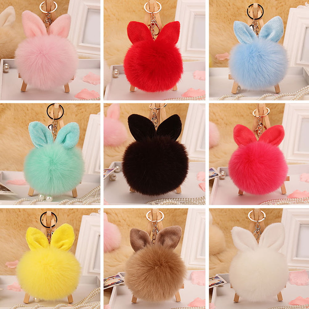 Fluffy Faux Rabbit Fur Ball Keychain In Soft Pompom Fluffy Pom Pom Keyring  For Womens Bags And Jewelry Gifts From Fashionstore666, $0.67