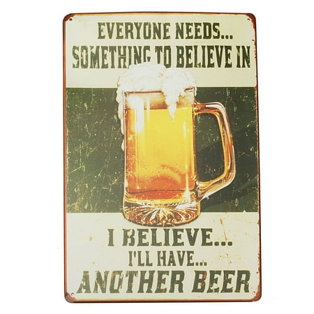 Vintage Fashion Cool Beer Poster Metal Plate Rusted Tin Sign Man Cave Home Pub Bar Wall