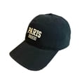 thumbnail image 3 of Womens Hats Unisex Paris Embroidery Soft Top Baseball Cap Retro Sports Casual Black One Size, 3 of 4