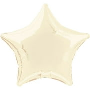 Ivory Star Balloon (each) - Party Supplies