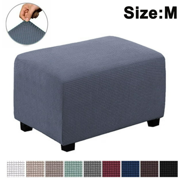 Housse Extensible pour Pouf Housse de Pouf Protecteur de Pouf Housse de Rangement pour Pouf Protecteur de Meuble Housse Rectangulaire Douce avec Taille Élastique