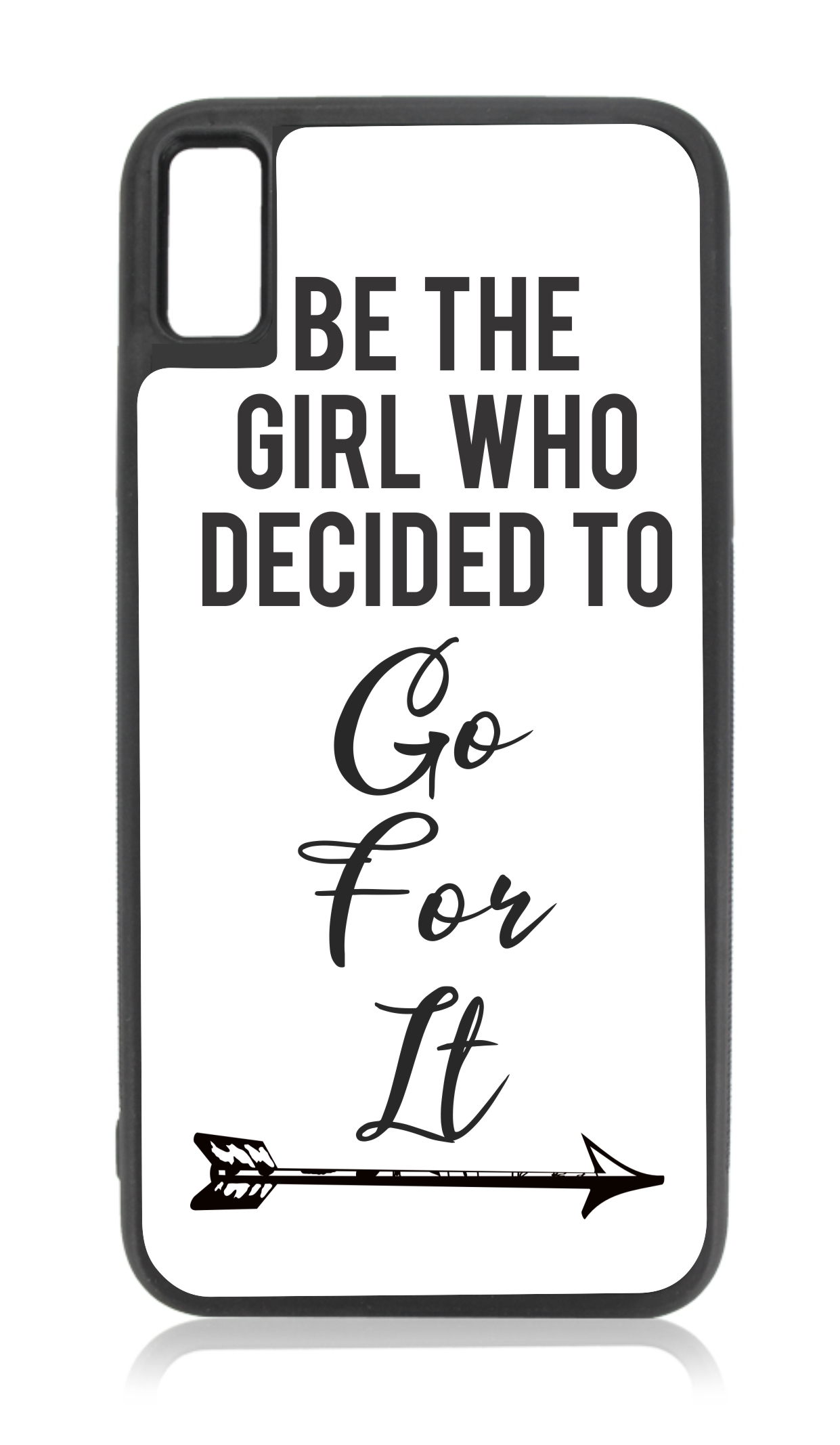 Go For It iPhone xr Quote Cases xr Quote Case Case Black Rubber Case for iPhone XR iPhone XR