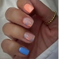 thumbnail image 6 of YTTAL Summer Press on Nails Medium Square Fake Nails Acrylic Nails Glossy Glue on Nails Squoval Artificial Nails French Tip Stick on False Nails 24 pcs, 6 of 16
