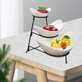 thumbnail image 4 of Platter Stand Dish Display Stand Dish Holder Tray Rack Organiser 3 Layer for Fruit Platter Round, 4 of 9