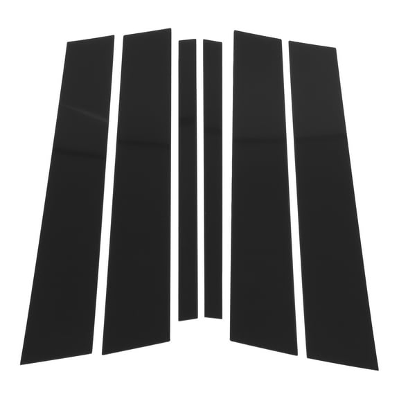 Unique Bargains Door Pillar Window Trim Anti Scratch Sticker Pillar Posts Door Outer Exterior Cover for BMW X1 2009-2015 6 Pcs Black