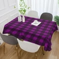 thumbnail image 5 of Unbreakable Square Tablecloths with Dust and Wrinkle Resistance-54x54In, Purple and Black Plaid Wedding Kitchen Picnic Buffet Holiday Party House Decor, 5 of 7