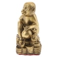 thumbnail image 3 of Adorno de animales chinos Estatuilla Coleccionable de Estatua de Animal Shengxiao Chino para Decoración Fengshui Dinero de La (latón Puro) , Mono, 3 of 6