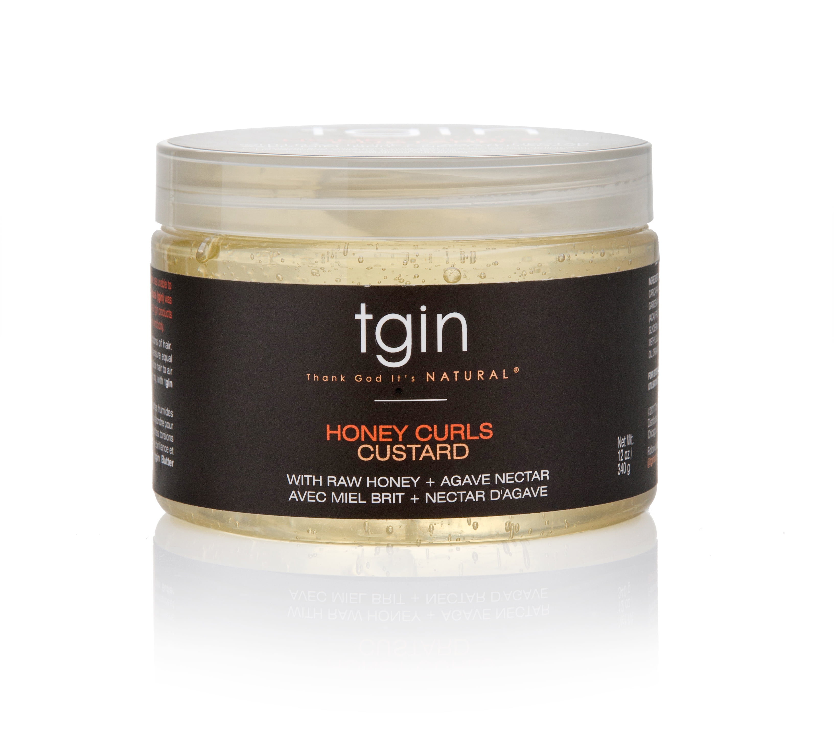 Thank God It's Natural (tgin) Honey Curls Custard with Honey and Agave Nectar, 12OZ