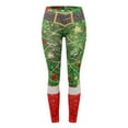 thumbnail image 3 of Fiaer Christmas Leggings for Women Slim Fit Xmas Pants Funny Graphic Fashion Stretchy Comfy Breathable Tights Trousers Green1 XL, 3 of 5