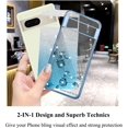 thumbnail image 4 of Cover for Google Pixel 7 Case Clear Glitter Sparkle Aesthetic Google Pixel 7 Phone Case Silicone Soft Flower Anti-Scratch Shockproof Funda Purple Slim (Blue), 4 of 14