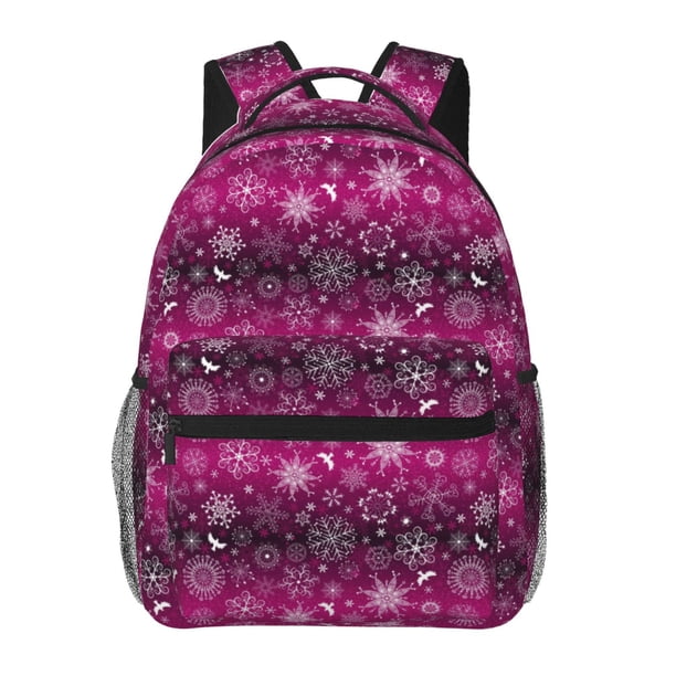Easygdp Snowflakes And Christmas Mochila Ergonómica Versátil para Laptop - Múltiples Bolsillos, Correas Ajustables, Unisex para Escuela, Viajes y Actividades al Aire Libre-One Size