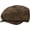 Brown, variant on Rustic Leather Newsboy Cap - M - Black