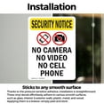 thumbnail image 3 of (2 Pack) No Camera No Video With Symbol OSHA Security Notice Sign, 3 of 7