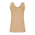 thumbnail image 3 of AherBiu Summer Tank Tops for Women Lace Strap Sleeveless V Neck Casual Comfy Tanks Solid Color, 3 of 6