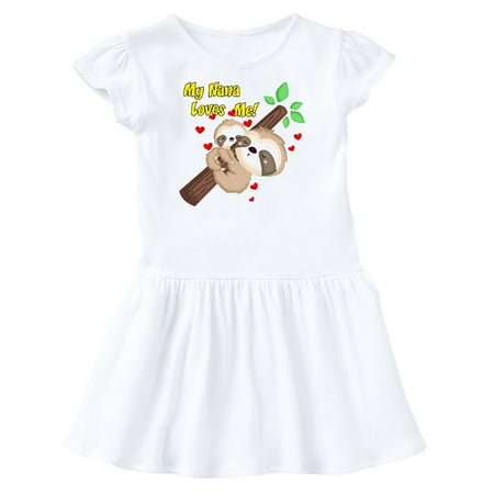 

Inktastic My Nana Loves Me Gift Toddler Girl Dress