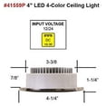 thumbnail image 2 of Scandvik 41559P LED 4" Flush Mount Ceiling Light, 4-Color, 2 of 3