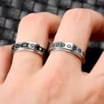 thumbnail image 4 of Stainless Steel Spinner Ring With Moon And Stars Design Rotatable Unisex Jewelry For Relaxation And Style Chic, 4 of 11