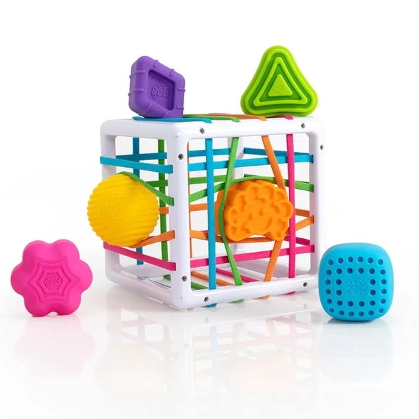 Juguete Bebes Cubo De Ligas Y Figuras 10m+ Fat Brain Toys multicolor