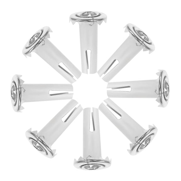 Soimiss 8Pcs Plated Silver Furniture Socket Inserts Thick Metal Stem Caster Sleeve Hardware