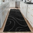 thumbnail image 3 of Bathroom Rugs Runner 24 x 60 Inch, Extra Long Bathroom Rug Non-Slip, Machine Washable Bath Mats Rug, Black Soft Carpets for Bathroom Shower, 3 of 7