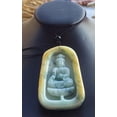 thumbnail image 5 of Certified Hand Carved Light Yellow Green Natural Myanmar Burma A Jade jadeite Guanyin Kwan Yin Pendant Necklace, 5 of 7
