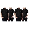 thumbnail image 1 of Matsuzay Uniforme de Chef de algodón, camisas de manga corta para hombres, botones de delantal, suministros ajustables para el hogar, bandas Negro L 2piezas, 1 of 6