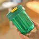 thumbnail image 4 of Botella de agua para niños con pajita, mini vaso deportivo de plástico, recipiente portátil a prueba de fugas para la escuela, viajes al aire libre, vaso portátil de plástico con pajitas., 4 of 6