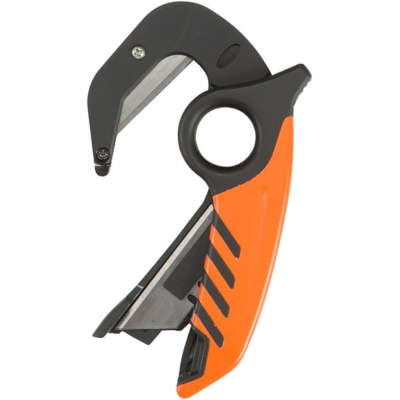 Gamekeepers Zip Skinning Knife with Blade Compartment by Allen, Orange and Black, One Size
