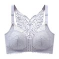 thumbnail image 6 of Lixiuxyad Front Closure Bras For Full Coverage Plus Size Wireless Comfort Support Underwire Back Design,Bras for Women Blue 46, 6 of 6