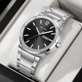 thumbnail image 3 of SKMEI Men's Watch, Round Quartz Analog Business Watch Stainless Steel Chain Bracelet, 3ATM Water Resistant Classic Wristwatch for Men Business and Daily Wear, 3 of 3