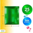 thumbnail image 3 of Metallic Bubble Mailers 8" x 11.5", Pack of 25 Green Bubble Packaging Envelopes, Water-Resistant Padded Shipping Envelopes, Shiny Shipping Bags with Sturdy Sealing, Gift Bubble Envelopes, 3 of 9