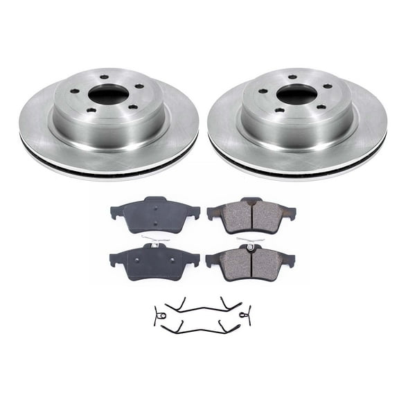Ultimate Brakes Rear Ceramic Brake Pad and Rotor Kit with Hardware WM80145