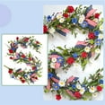 thumbnail image 5 of Artificial Independence Day 4Th Of July Garland, Patriotic Garland with Red, White, Blue and Green Leaves, Berries and Flag Ribbons, Wall Hanging Table Garland for Independence Day, Memorial Day, 5 of 9
