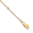 thumbnail image 2 of 14K Yellow Gold necklace Cable Diamond Round 18 in 3 mm 3.5, 2 of 2