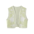 thumbnail image 1 of Douhoow Women Vintage Embroidery Floral Vest Sleeveless Open Front Gilet Cardigan Tops, 1 of 4