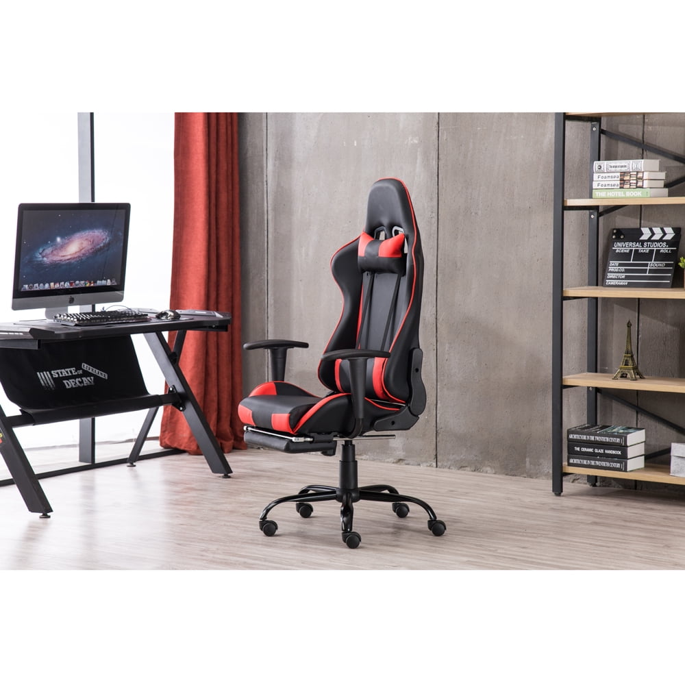 Kepooman Gaming Chair with with Headrest and Lumbar Pillow, Seat Height Adjustable Kepooman Gaming Chair with with Headrest and Lumbar Pillow, Seat Height Adjustable