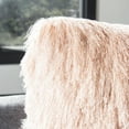 thumbnail image 3 of SAFAVIEH Cali Shag Solid Plush Pillow, 20" x 20", Blush, 3 of 4
