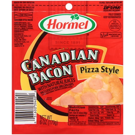 Hormel® Canadian Pizza Style Bacon 6 oz. Peg