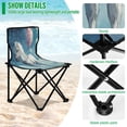 thumbnail image 4 of WOBOGO A White Horse Camping Chair Convenient Four Corner Backrest Folding Stool Can Hold Up to 220lbs, 4 of 8