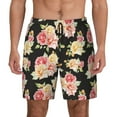 thumbnail image 2 of Goofa Rose Flowers Printed Men's Swim Trunks Board Shorts Quick Dry Mens Swimming Trunks with Compression Liner,Breathable Fit Hawaii Beach Shorts-XX-Large, 2 of 9
