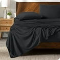 thumbnail image 1 of Bare Home Microplush Fleece Sheet Set - Ultra Soft - Deep Pocket - Full, Black, 1 of 7