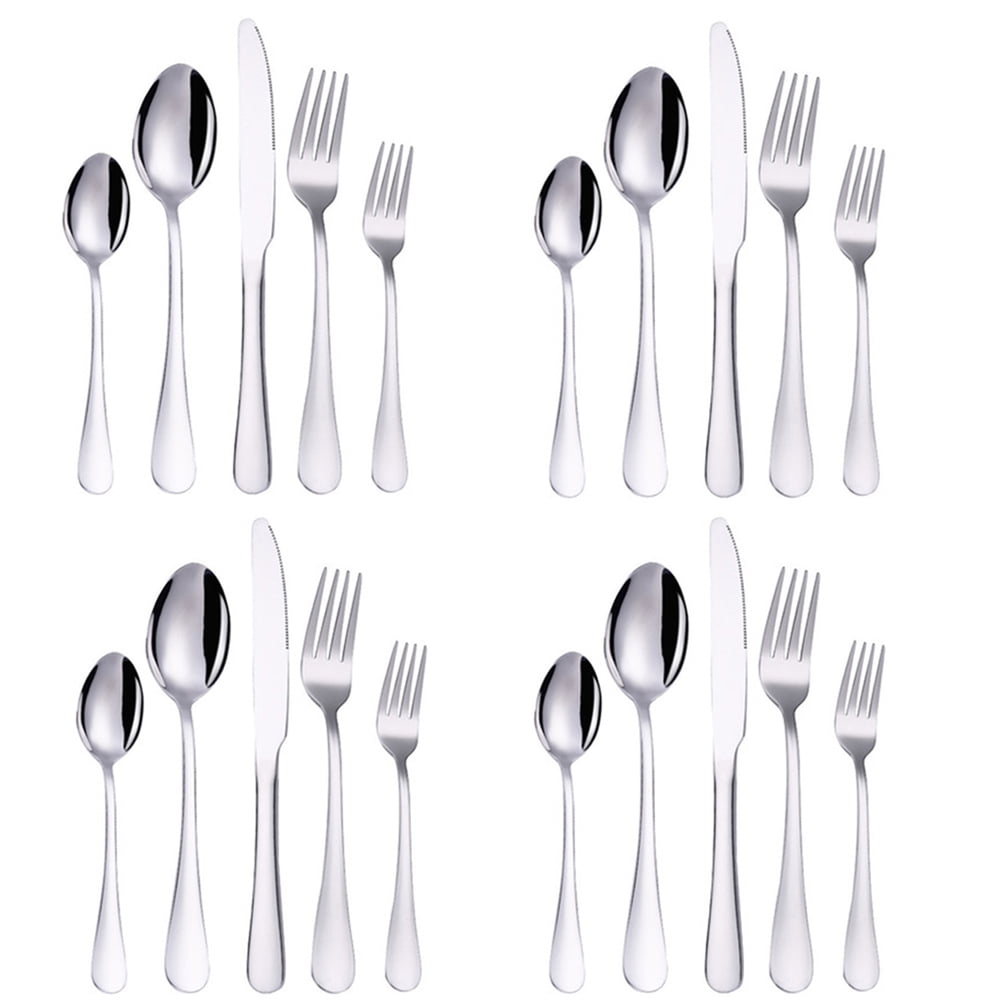 Matte Flatware Set, Stainless Steel Cutlery Set 20Piece Cutlery Set