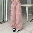 thumbnail image 2 of YujiCraft Women's Lace-Up Elastic Waist Solid Color Casual Trousers, Slim Fit Ankle Pants with Belt Loops,XL, 2 of 2