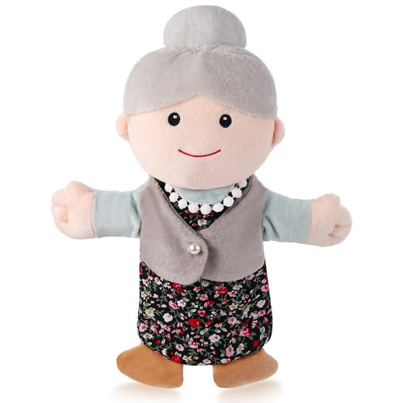 Marioneta de mano familiar Puppet ZJoey Grandma Plush 30 cm