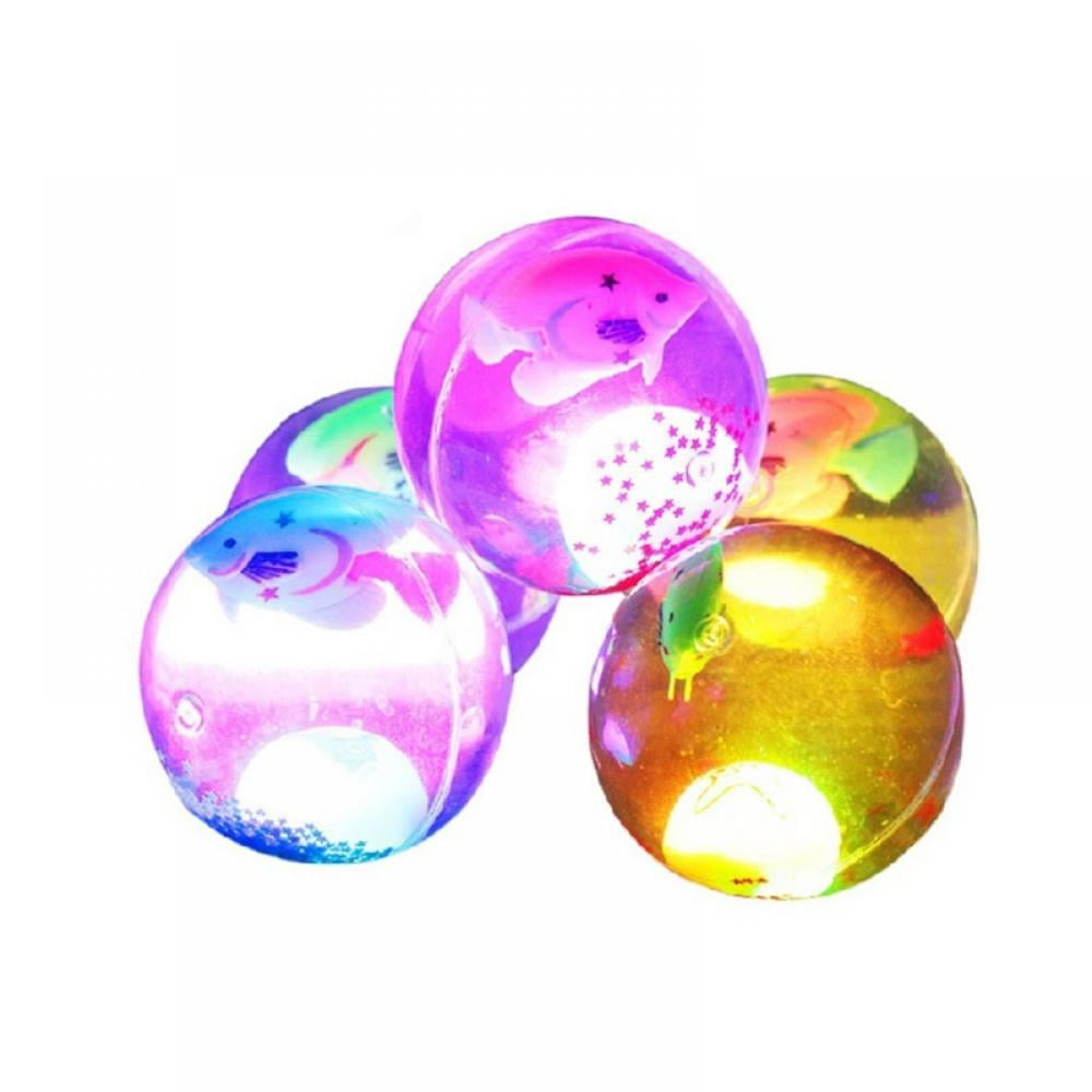 5.5cm/2.2" Light Up Dog Balls Flashing Elastic Ball Glow in The Dark