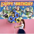 thumbnail image 7 of Buzz Lightyear Party Supplies Set Balloons Decorations Birthday Plates Cake Topper Decor Banner Backdrop, 7 of 7