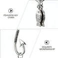 thumbnail image 5 of 1pc Father's Day Gift Keychain Creative Fishhook Key Chains Bag Keys Decor, 5 of 8